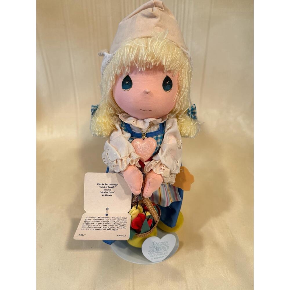 Applause Precious Moments Ulla God is Life Dutch Girl , 12 in, Stand, 1987